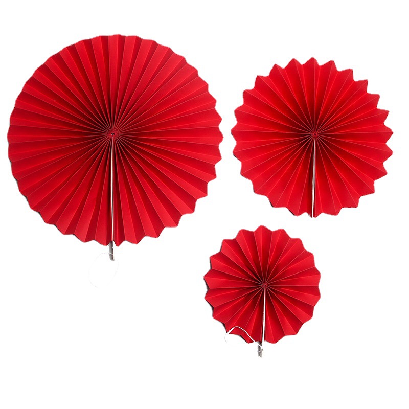 Flor de papel redondo de una sola capa traje de ventilador apertura cesta de flores boda cumpleaños atmósfera diseño plegable papel floral ventilador papel flor de ventilador