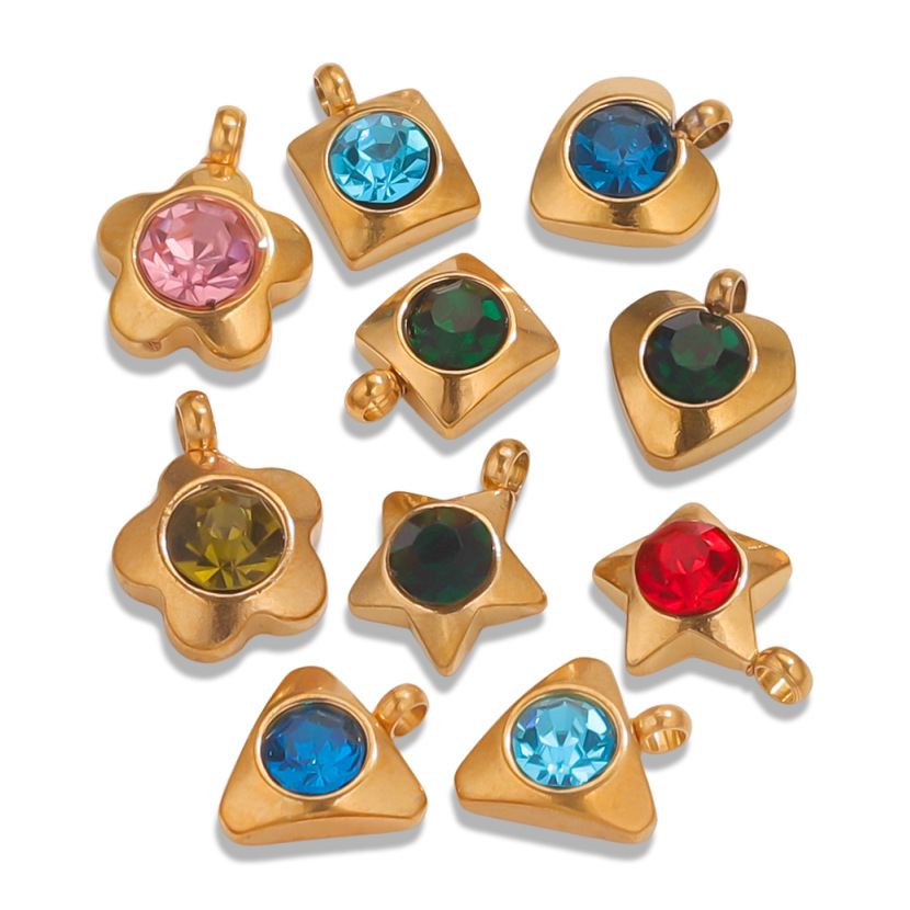 1g Weight 1 Piece 304 Stainless Steel PVD Coated Real Gold Plated Totem Light Pendant Pendant