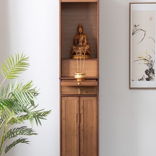 Buddhist Niche Table, Altar Cabinet, Buddhist Niche, New Chinoiserie Standing Cabinet, Guanyin Bodhisattva, God of Wealth Offering Table, Entrance Hall, Living Room, Study Table