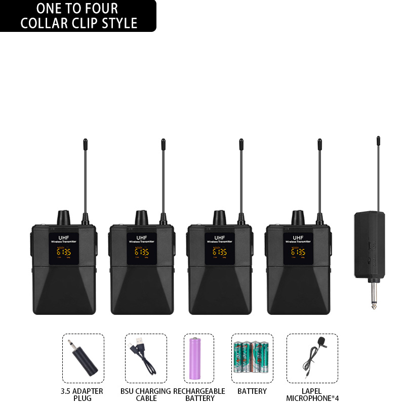 Transmisión en vivo especial 2.4G inalámbrico collar clips micrófono uno-remolque dos condensador exportación transfronteriza para radio clips de trigo image 12