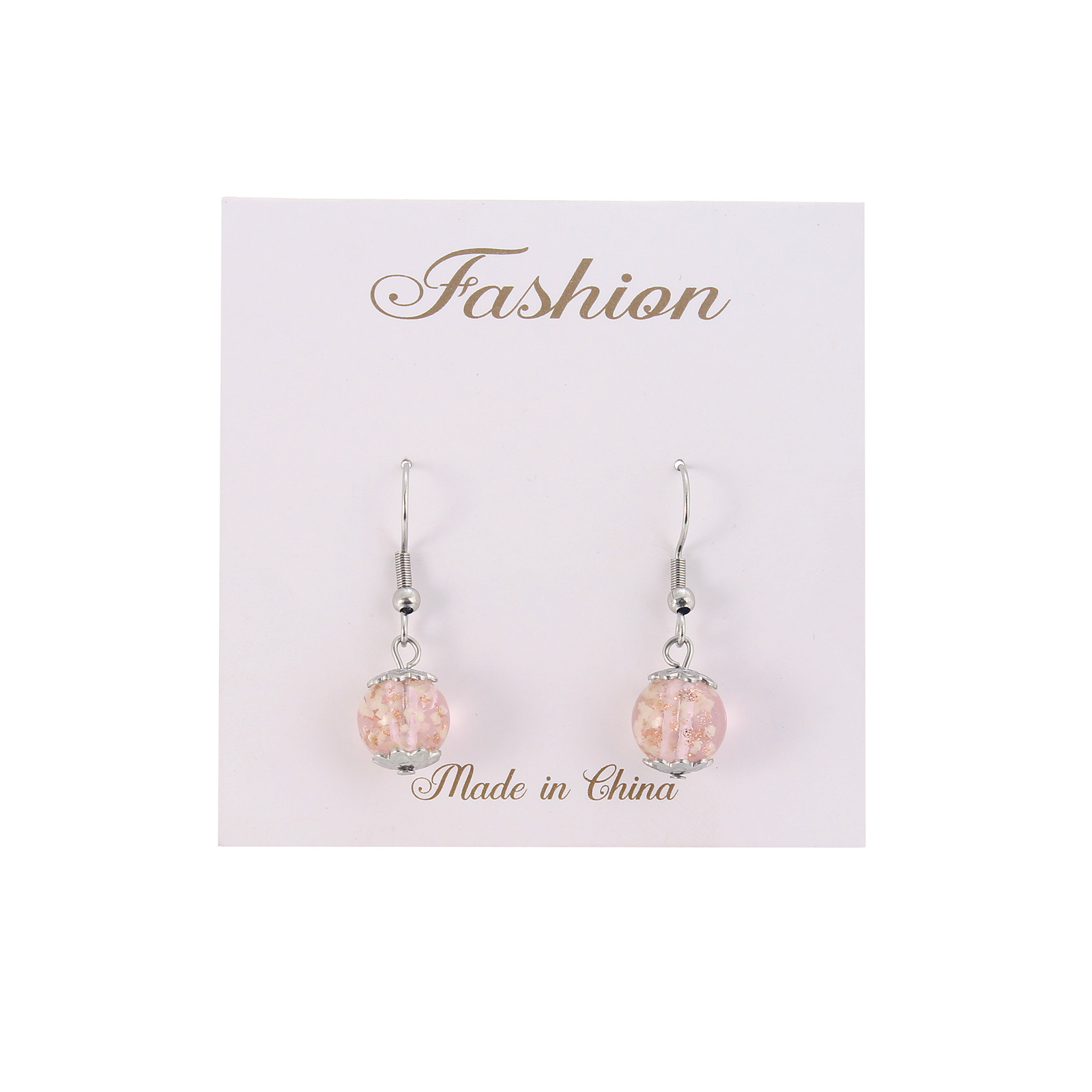 Simple Style Ditsy Floral Stainless Steel Plating Drop Earrings 1 Pair