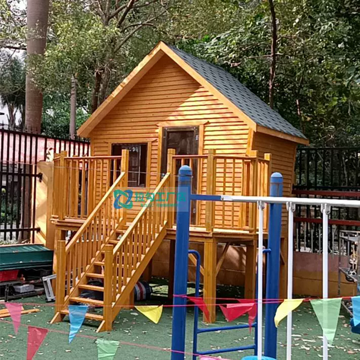 Открытый антикоррозийный шале горка детская игровая комната сборка Мобильный сад беседка детский сад Восхождение домик на дереве