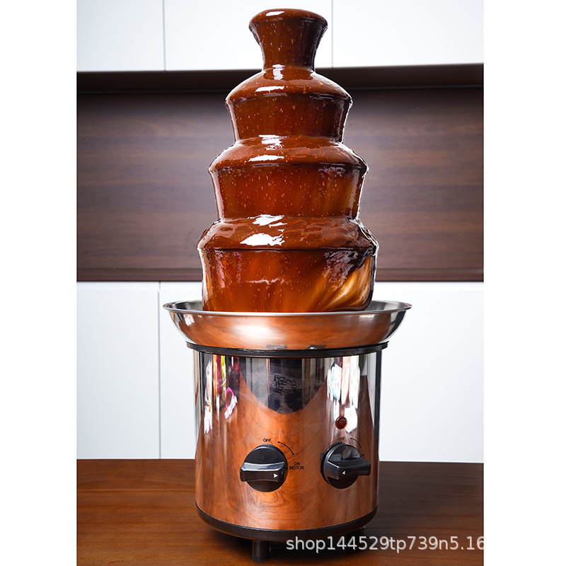 大型 4 層チョコレートメルティングタワー DIY チョコレートミキサーファウンテン滝メルトフォンターンマシンクロスボーダー|undefined