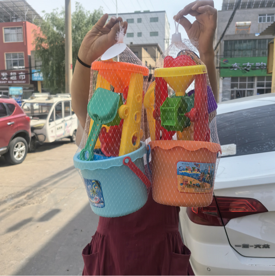 891 New Children's Beach Bucket, Sand Shovel, Sand Digger, Snow Shovel, Sand Hourglass Bucket, Complete Set of Tools and Toys (Wholesale)