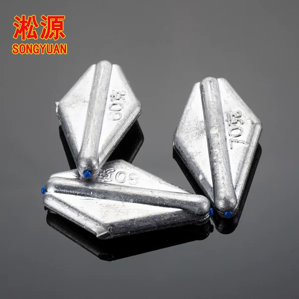 Songyuan fishing gear flat plane lead drop large gram heavy heart plastic core fishing drop freshwater sea fishing scale lead Luya lead
