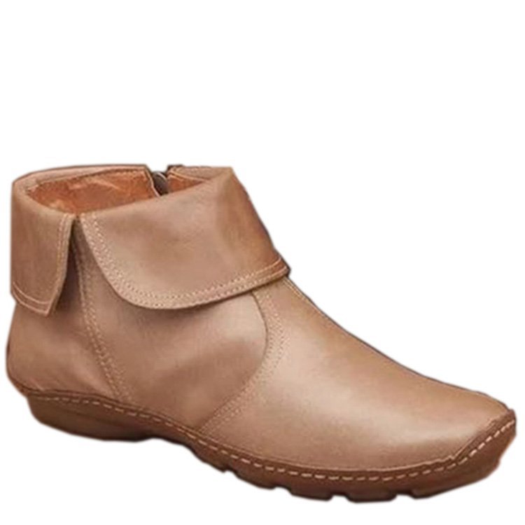 Bottes courtes à bout rond et talon moyen ShoeVault automne-hiver 2020 pour femmes, modèle Martin, pointure 43, marque indépendante_voghion.com