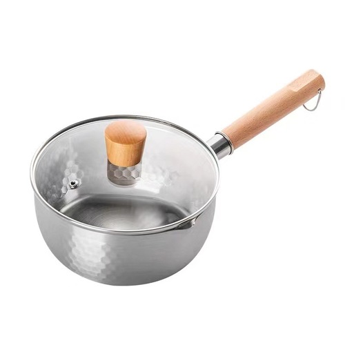 Thickened Japanese snow flat pot instant noodle pot small pot household medical stone noodle pot induction cooker milk pot non-stick pot