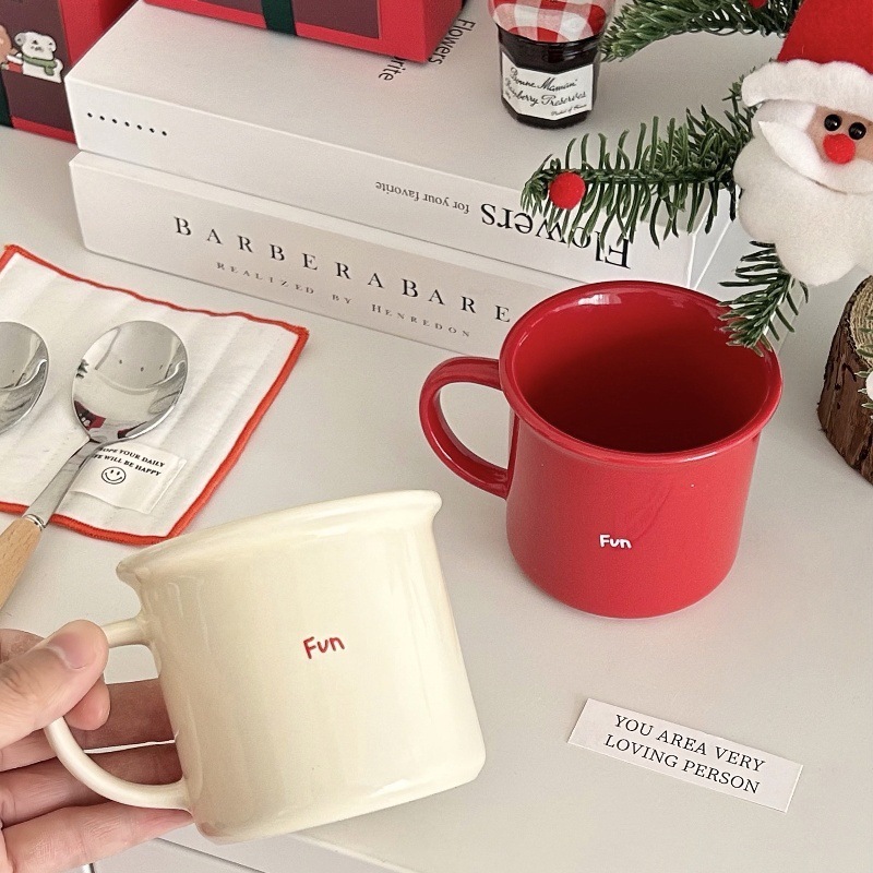 Ins新年クリスマスマグカップ新型アニメ熊陶磁器カップコーヒーカップカップルカップギフトカップ|undefined