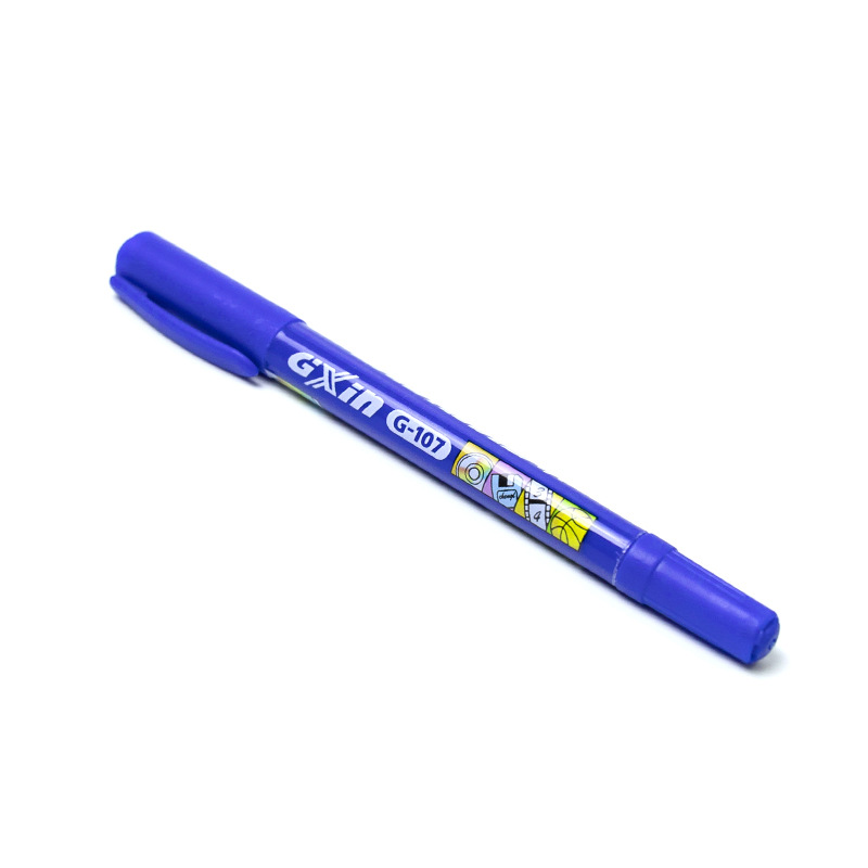 Xiaxing Gxin suministro de doble cabeza pequeña marca de aceite de pluma CD a prueba de agua no desvanecerse línea de gancho pluma especial G107