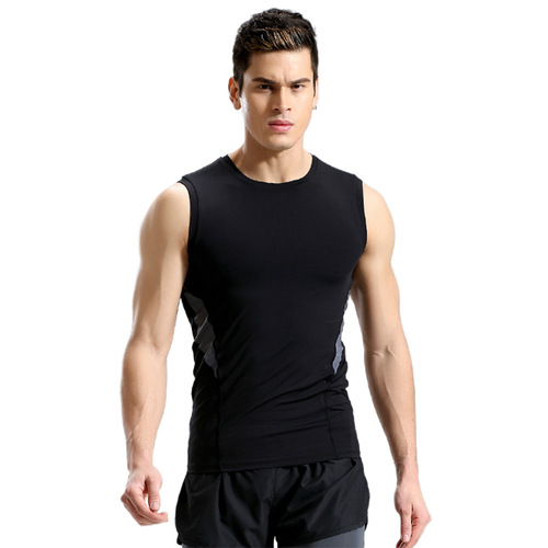 Men's Quick-Drying Compression Tank Top Summer Heavy Sweat Tight sleeveless Fitness Clothing Outdoor Training Running Basketball Shirt