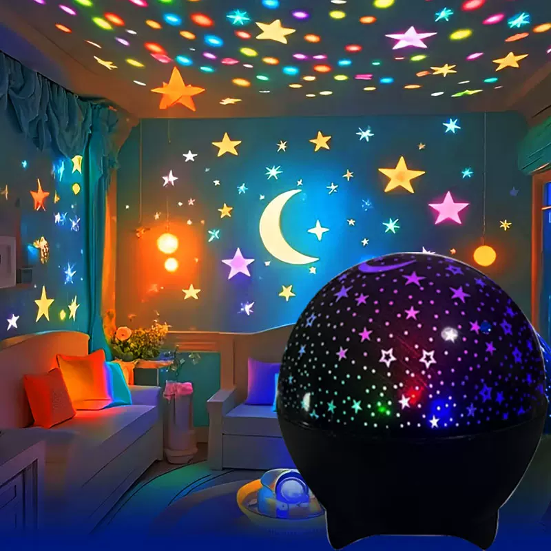 跨境原子弹星空投影灯仪梦幻夜晚星空网红满天星卧室床头小夜灯