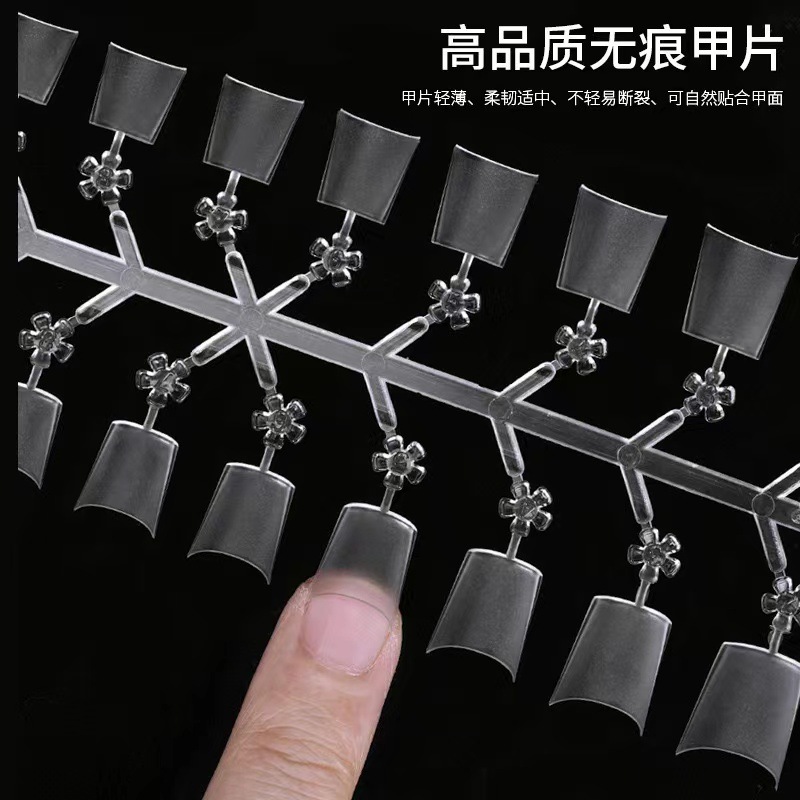 Manicura francés semi-stick pieza de uñas ultrafino sin costura esmerilado Pulido-gratis parche de uñas falso extensión portátil pieza especial