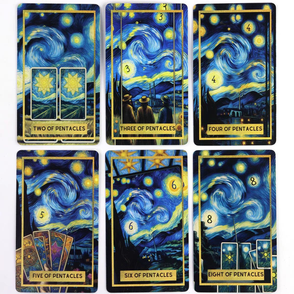 Novo jogo de tabuleiro de tarô Noite Estrelada de 2025, sucesso de vendas internacional, com cartas em inglês._voghion.com