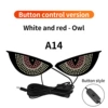 Button style A14 white and red owl