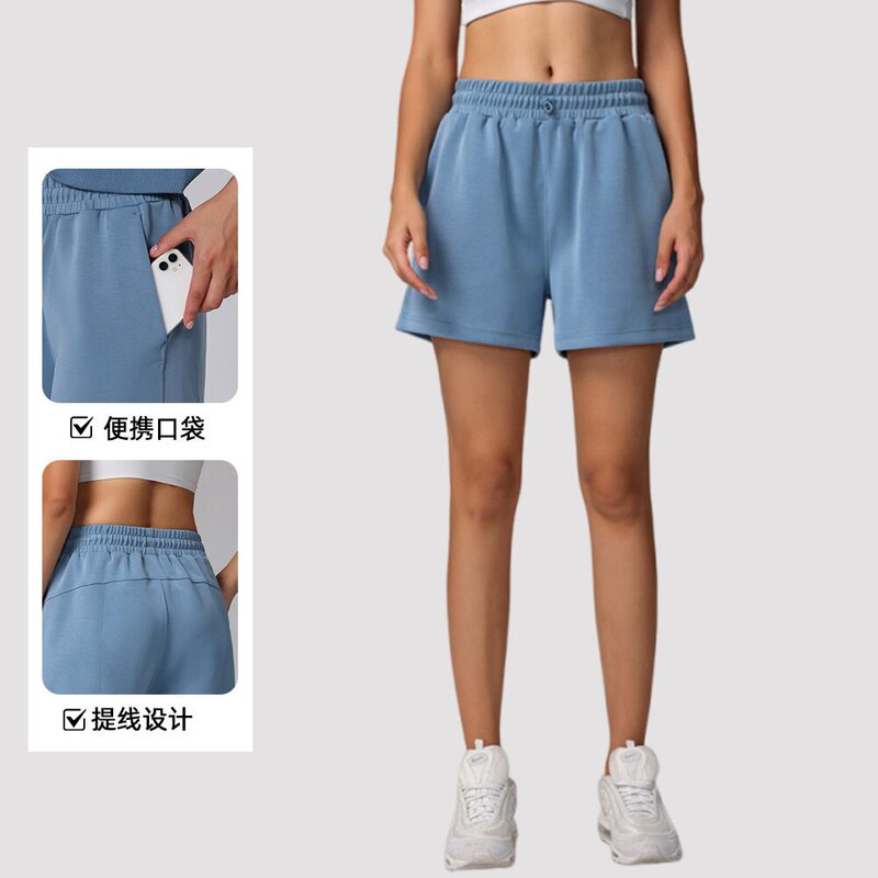 Lulu's Same Cross-Border New Casual Sports Fitness Shorts Quick-Drying European and American Running Summer Shorts