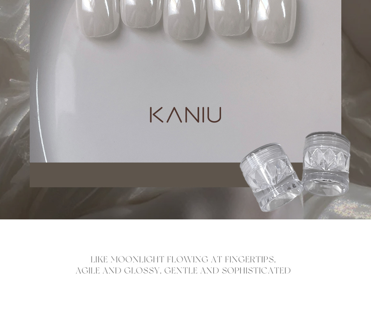 Kanio Nail Art High-Transparency Fill Light High-Brightness Color-Plated Crystal Powder Non-Flying Powder Magic Mirror Powder Nail Decoration
