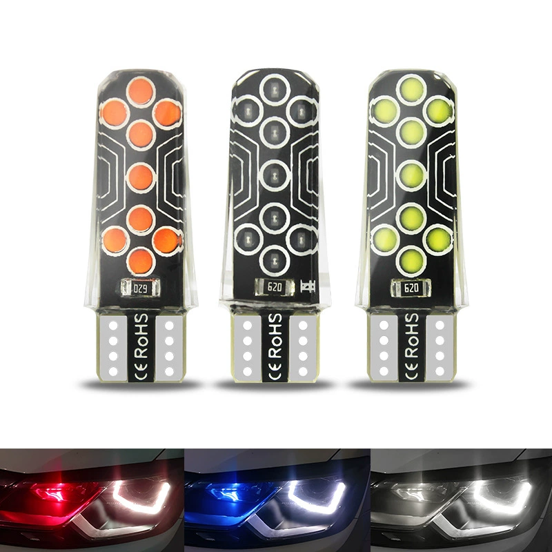 Трансграничная фабрика W5W T10 COB 18LED силиконовая широтная лампа номерного знака COB декодирование профиля чтения лампа