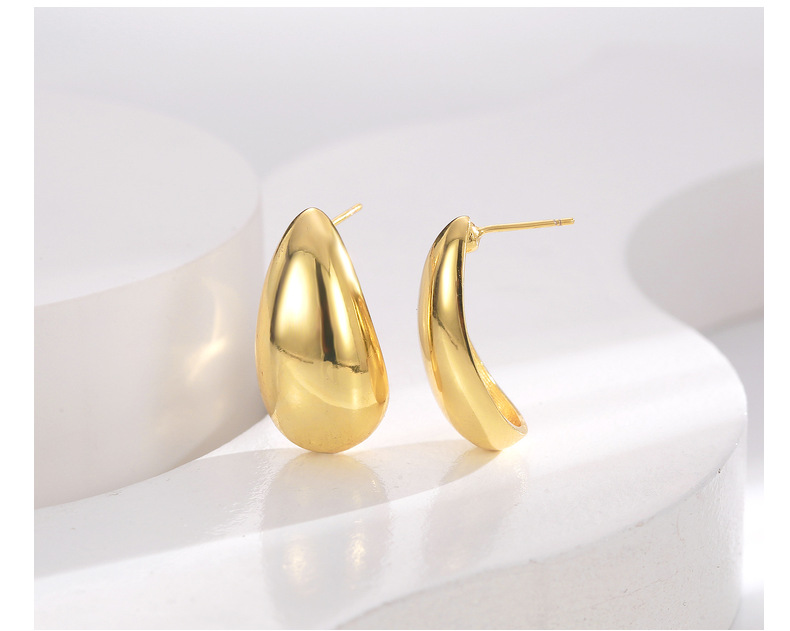 1 Pair Fashion Water Droplets Copper Plating Drop Earrings display picture 4