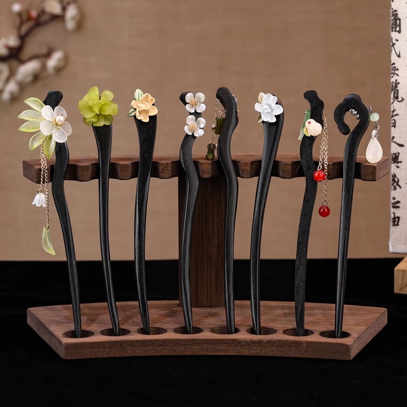 Horquilla de flores con flecos de alta gama nueva horquilla de pelo de placa Hanfu de estilo chino nuevo accesorio de falda de caballo de alta gama accesorios para la cabeza