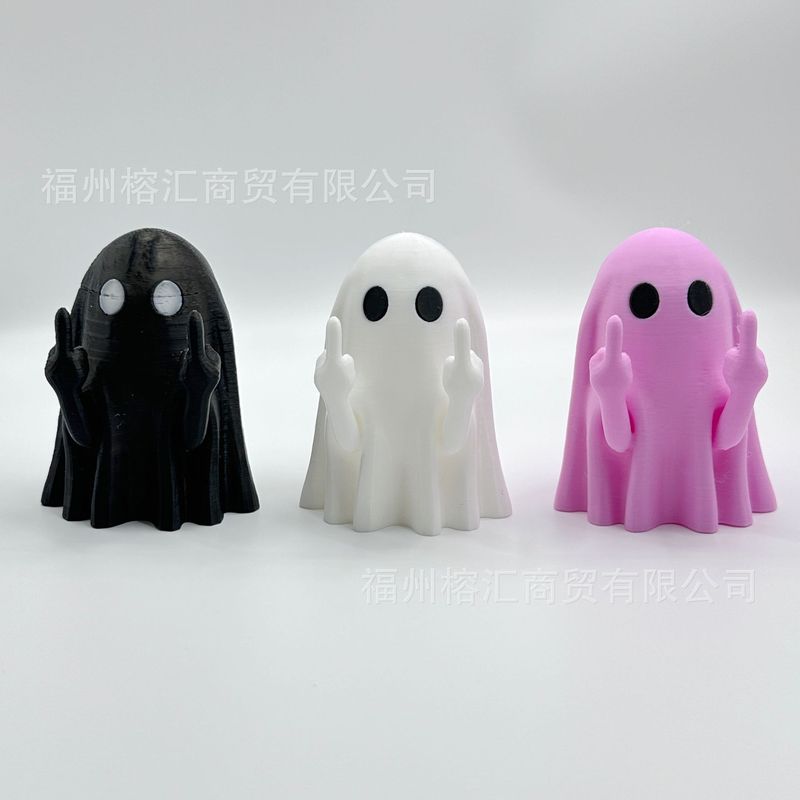 现货tk跨境万圣节中指幽灵家居书房桌面多功能搞怪创意装饰品摆件|undefined