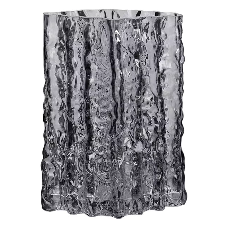 Ваза украшение гостиной с цветочным стеклом прозрачный ледник легкий экстравагантный высокий смысл