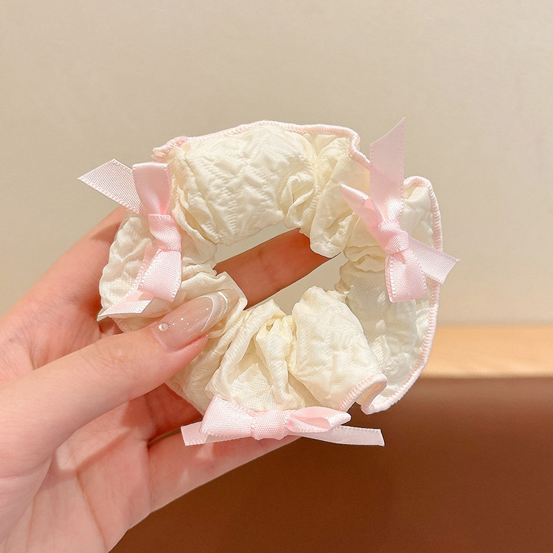 48# pleated pink bow-11cm