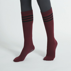 2022秋冬新款三槓學院風中長筒瑜伽襪保暖普拉提舞蹈小腿襪