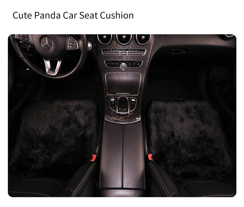 Cross-Border Long-Haired Panda Pillow Car Plush Cushion Chair Cushion Internet Celebrity Cute Red Panda Winter