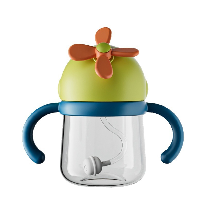 Toukie taza para beber para bebés tritan taza para niños a prueba de fugas y caídas para bebés taza de paja de jardín de infantes en stock