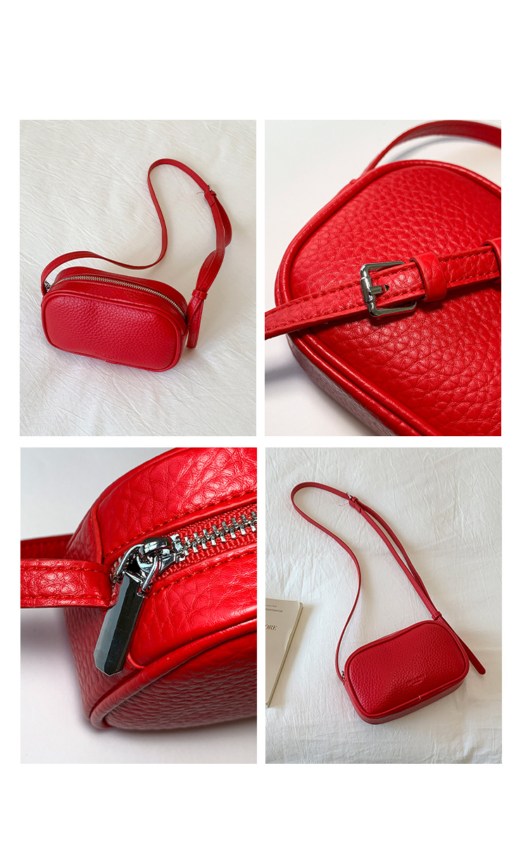 Fashionable and casual small square bag for women, 2025 summer new style personalized crossbody bag, versatile solid color lychee pattern single-shoulder bag Application Scenario