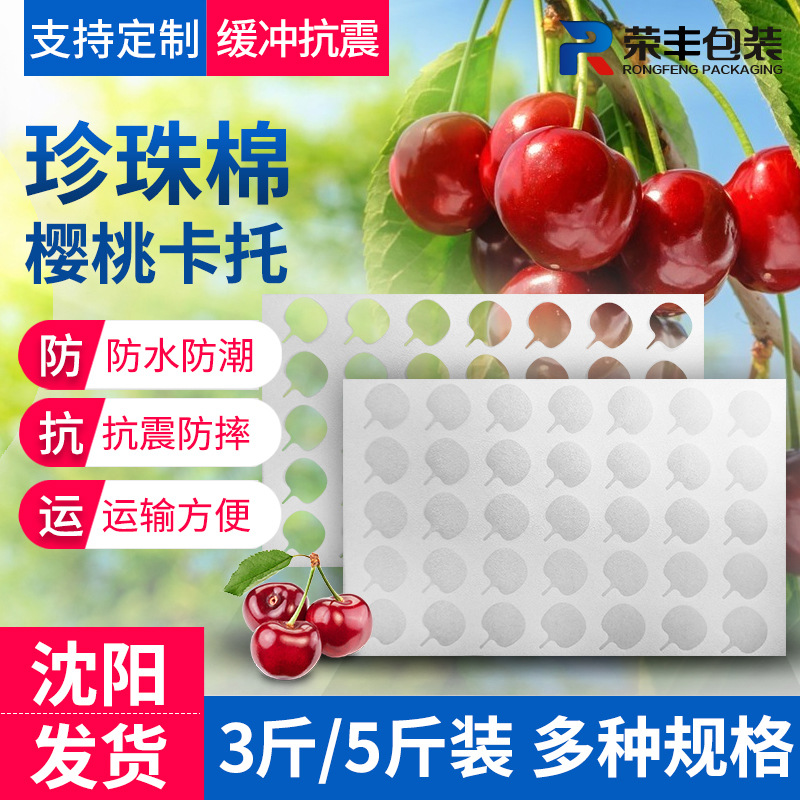 全新EPE珍珠棉樱桃卡托防震防摔水果快递箱防震冷藏箱3斤5斤批发