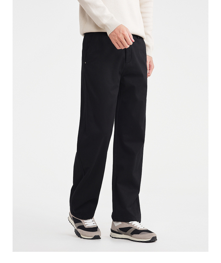 Quần âu nam mùa đông cotton lót lông cừu ấm áp — màu đen chi tiết 29