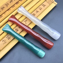 批发玛瑙烟嘴旱烟嘴红绿男士循环可清洗玉石过滤烟嘴送长辈礼品