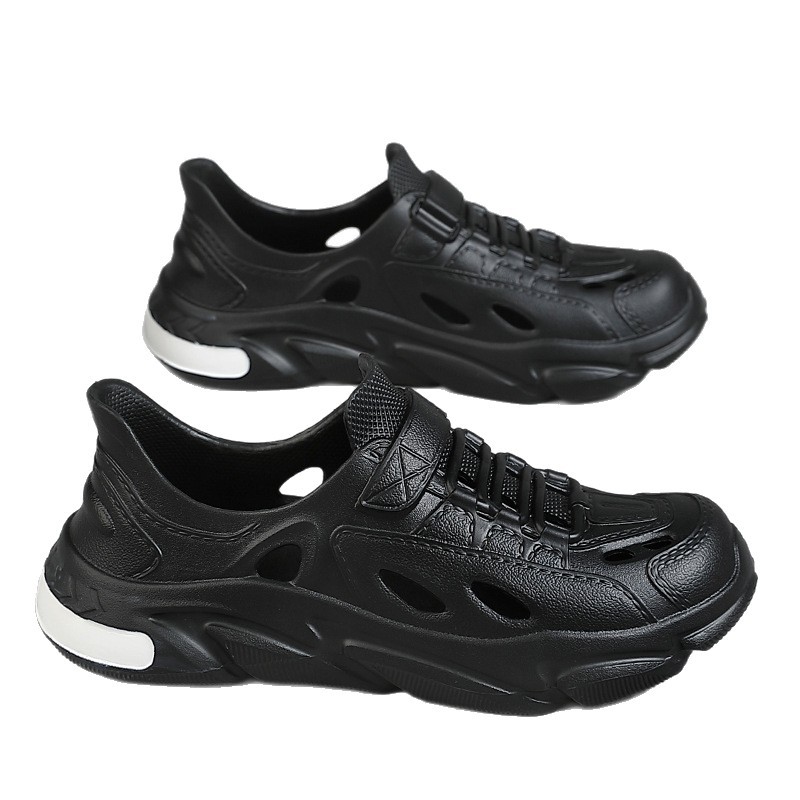 Men's Perforated Sandals For Summer, Beach Sandals, Lightweight Hollow-Out Driving Top Quality Outdoor Shoes, Women's One-Piece_voghion.com