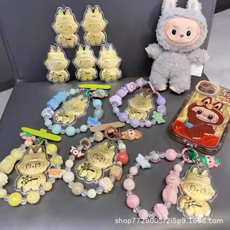 Wholesale Keychain Bag Phone Accessory Featuring Doraemon, My Melody, Crayon Shin-Chan, and Other Characters from Water Pearl Gold