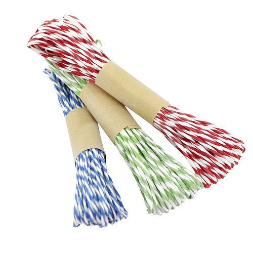 Two-color double-strand paper rope 10M/tie sesame rope handmade raw material rope DIY paper rope manufacturer wholesale