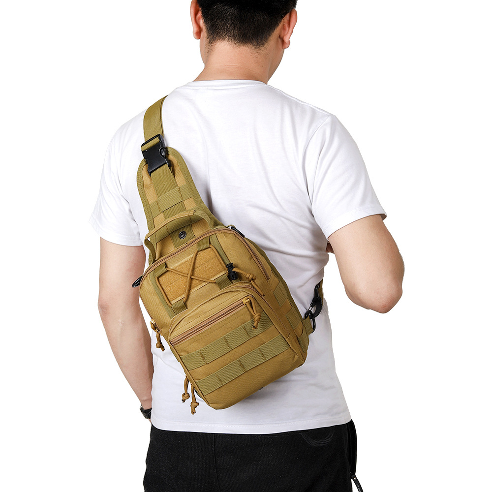 Bolso de pecho para deportes al aire libre para hombre, bolso de pecho táctico de camuflaje militar, bolso cruzado informal multifuncional para hombres y mujeres, ultraligero.