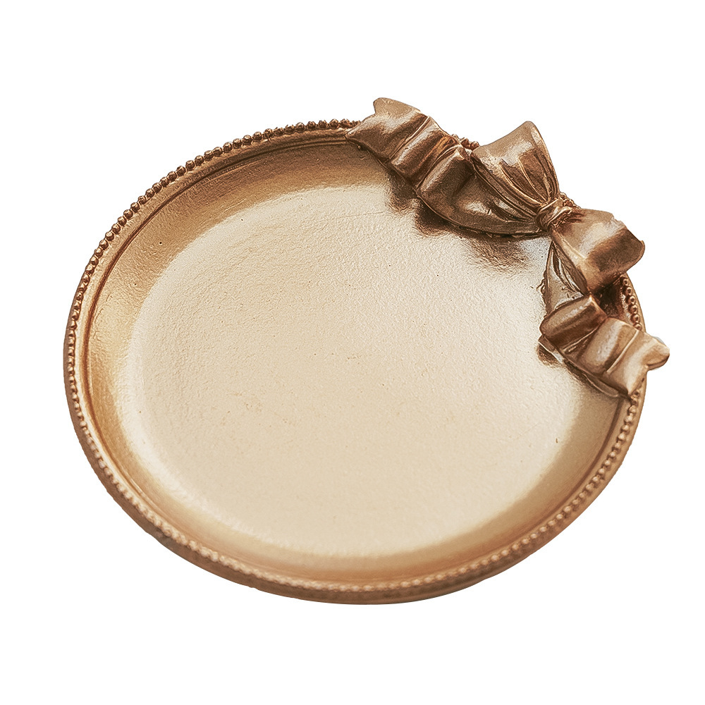 Ins香薫ろうそくトレイベースデスクトップクリエイティブ収納装飾容器軽贅沢レトロ円形燭台置物