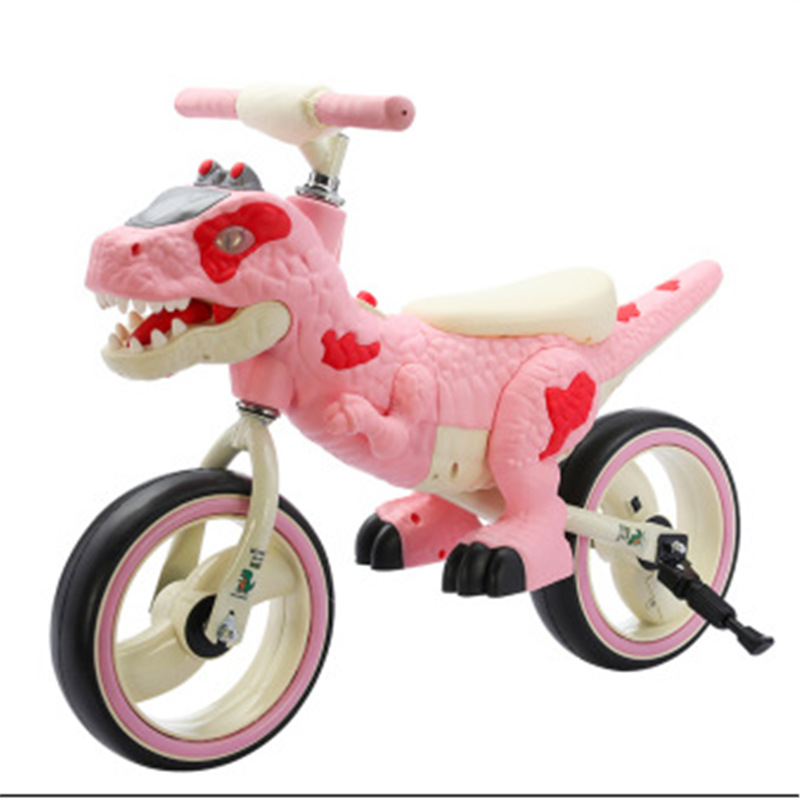 Scooter de Equilibrio de Dinosaurio para Niños de 2 a 8 Años de Metal para Bebés