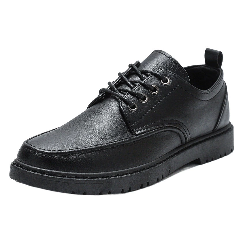 Черные кожаные туфли в британском стиле мужские осенние 2025 новые мужские деловые повседневные туфли корейские тренды