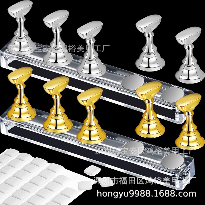 Japanese Nail Art Chessboard Holder Bracket Display Board Making Acrylic Base Student Nail Practice Rack