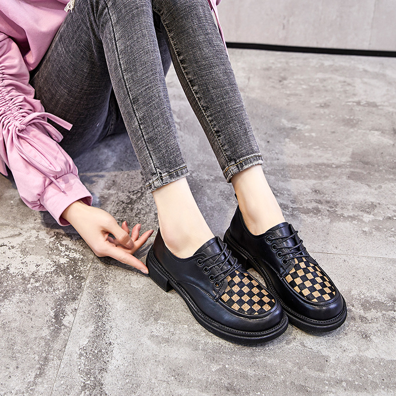 Dames loafers britisk stil flade lædersko_voghion.com