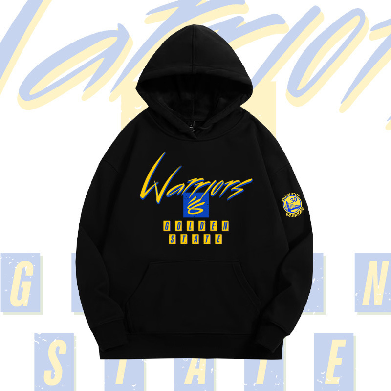 Basketball Sports Warriors Curry Fans Hooded Wear Men's Autumn Youth Fashion Brand Loose Shoulder Long-sleeved Top