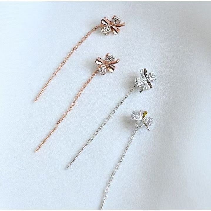S925 Silver Needle New Fashion Korean and Japanese Style Earrings Exquisite Simple Temperament Versatile Elegant Stud Earrings Women's Jewelry Trendy