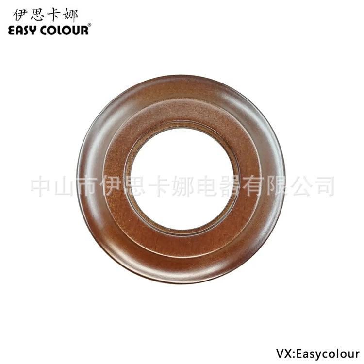 嵌入式现代深色木材单框架用于开关和插座