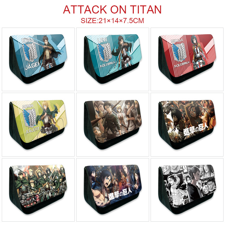 Cartoon pencil case with zipper