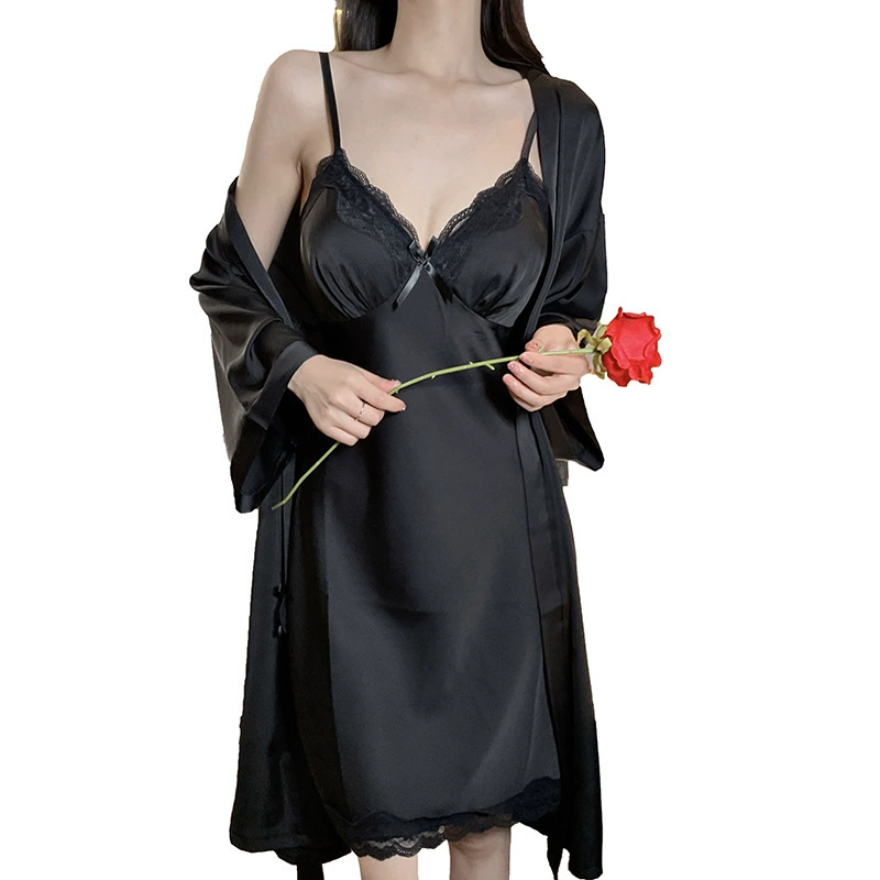 唯美纱 Sexy пижама, тонкая летняя юбка, утягивающий эффект, стиль высокого качества, V-образный вырез, облегающий