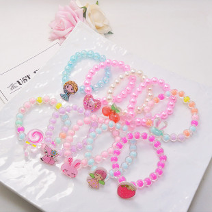 Children Bracelet Little Girl Hand Beaded Cartoon Bracelet Kindergarten Gift Frozen Kids Bracelet Wholesale