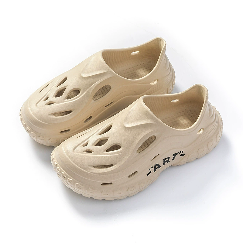 Плоские тапочки Crocs мужские для лета, обувь с толстой подошвой, ощущение дерьма Баотоу кокосовые спортивные обувь для улицы пляжной