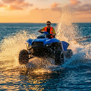 Многофункциональная двухместная моторная лодка-амфибия 1600CC, вездеход-амфибия, водный мотоцикл ATV